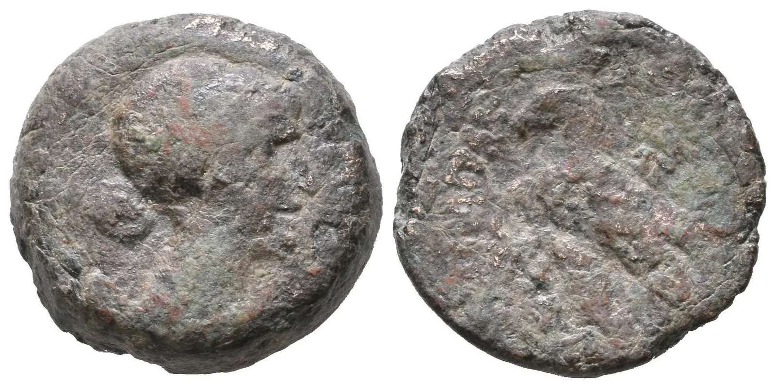 AE 40 Drachma, Alexandria, Portrét vpravo /  Orel stojící na blesku zleva se složenými křídly — 1