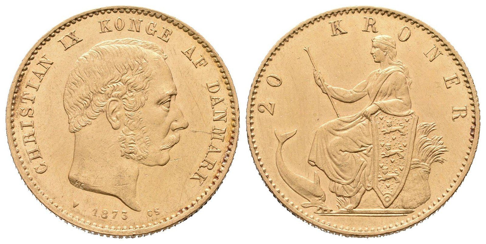 Dánsko, 20 Kroner 1873