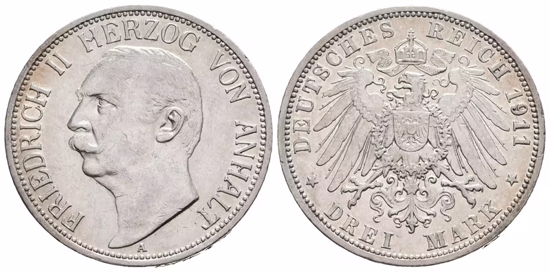 Anhalt, 3 Marka 1911 A