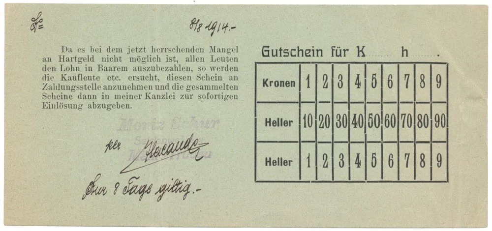 Nouzovky české od roku 1914 — 1
