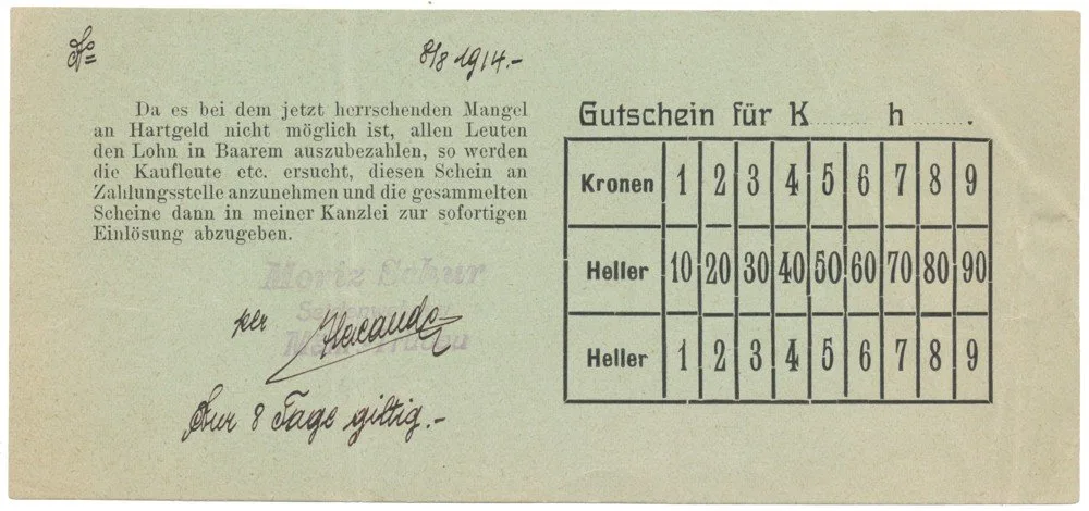 Nouzovky české od roku 1914 — 1