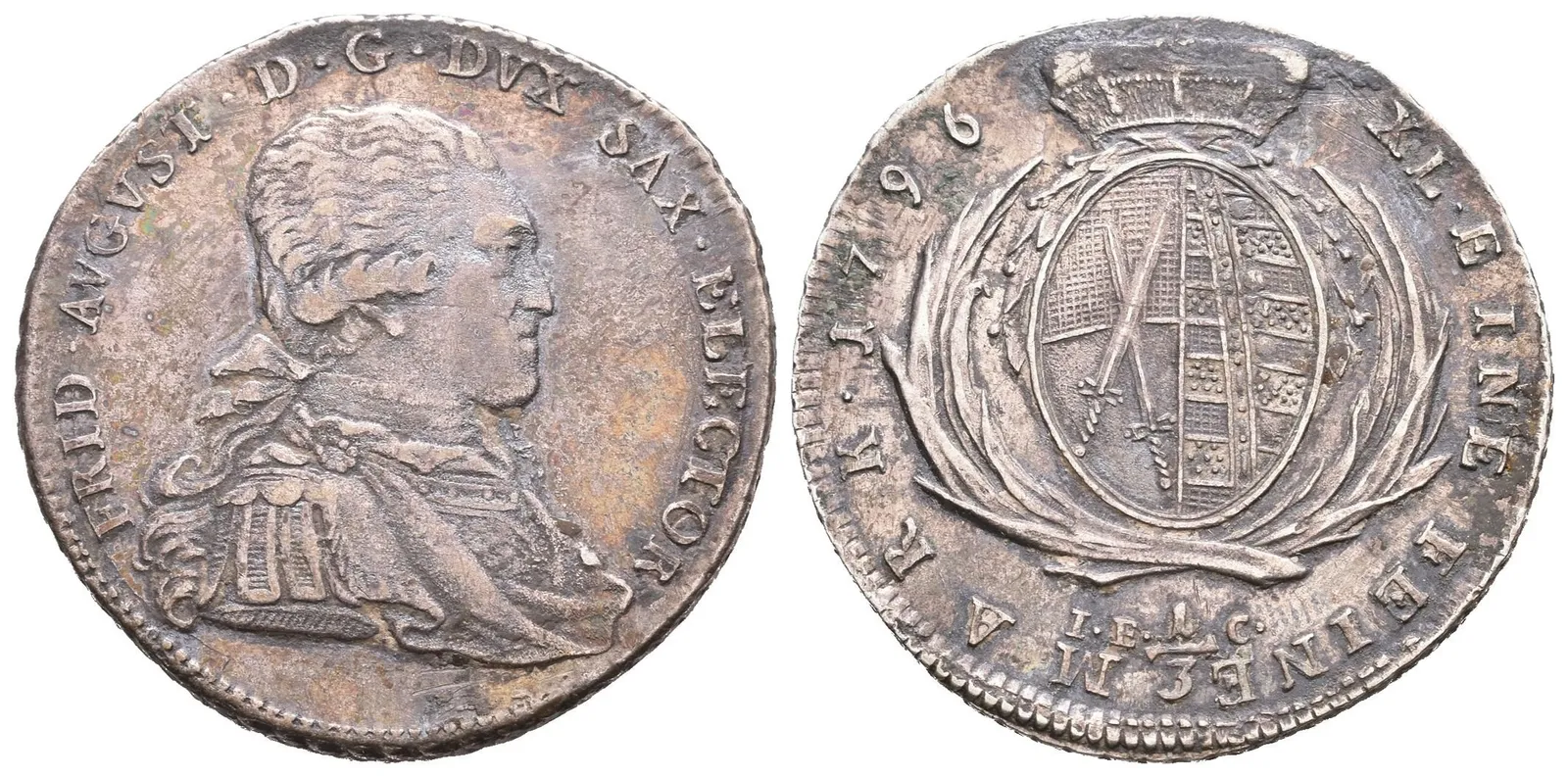 1/3 Tolar 1796 IEC, KM.1024, pěkná zachovalost, patina, rysky — 1