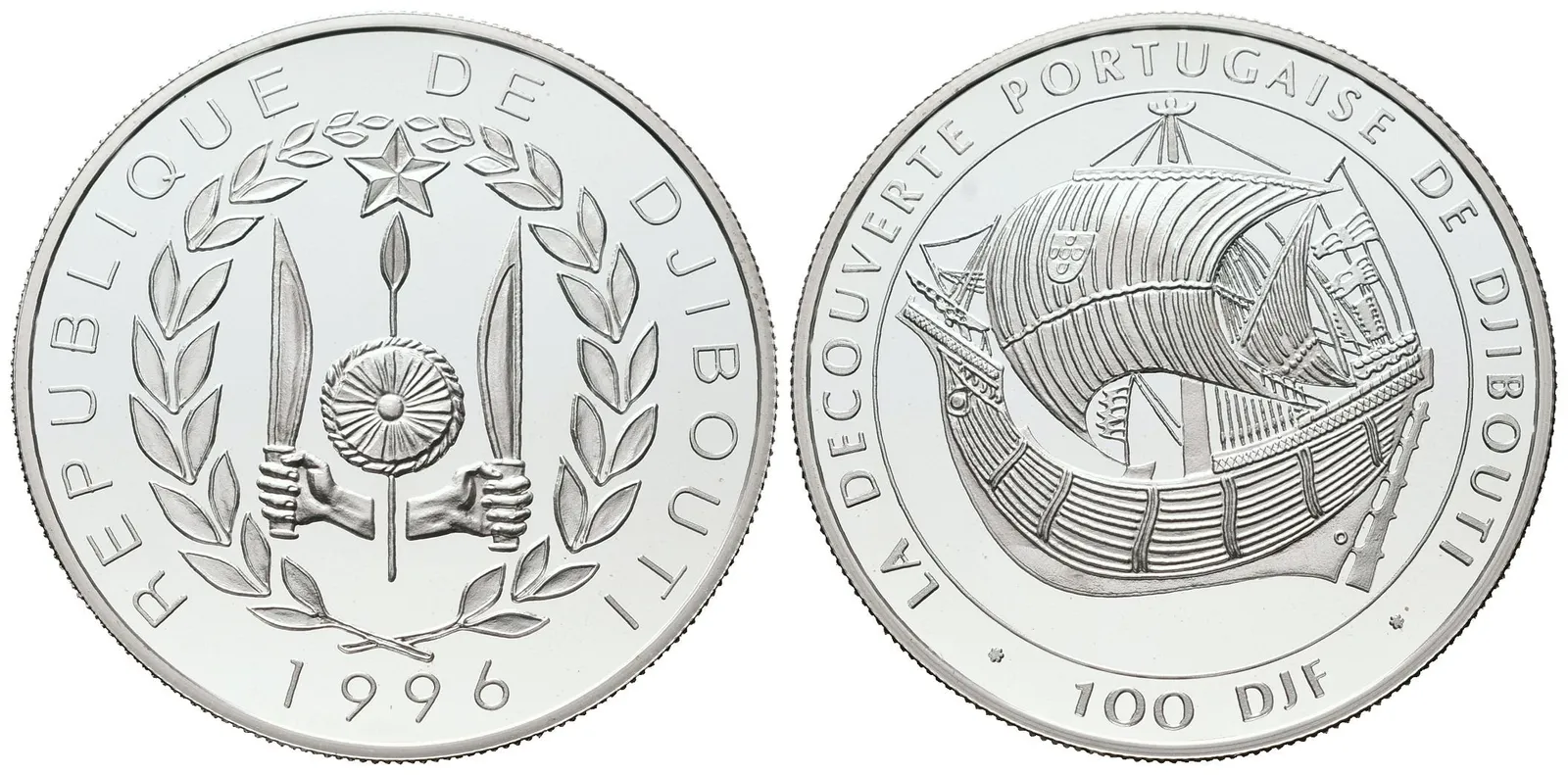Djibouti, 100 Franků 1996 -	Carrack