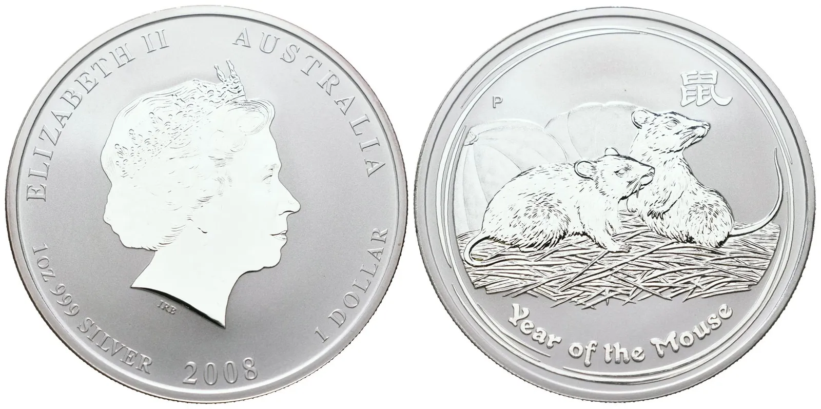 Austrálie, 1 Dollar 2008 - 1 Oz (Rok Krysy)