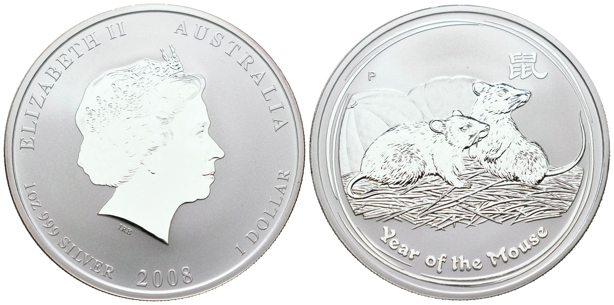 Austrálie, 1 Dollar 2008 - 1 Oz (Rok Krysy)
