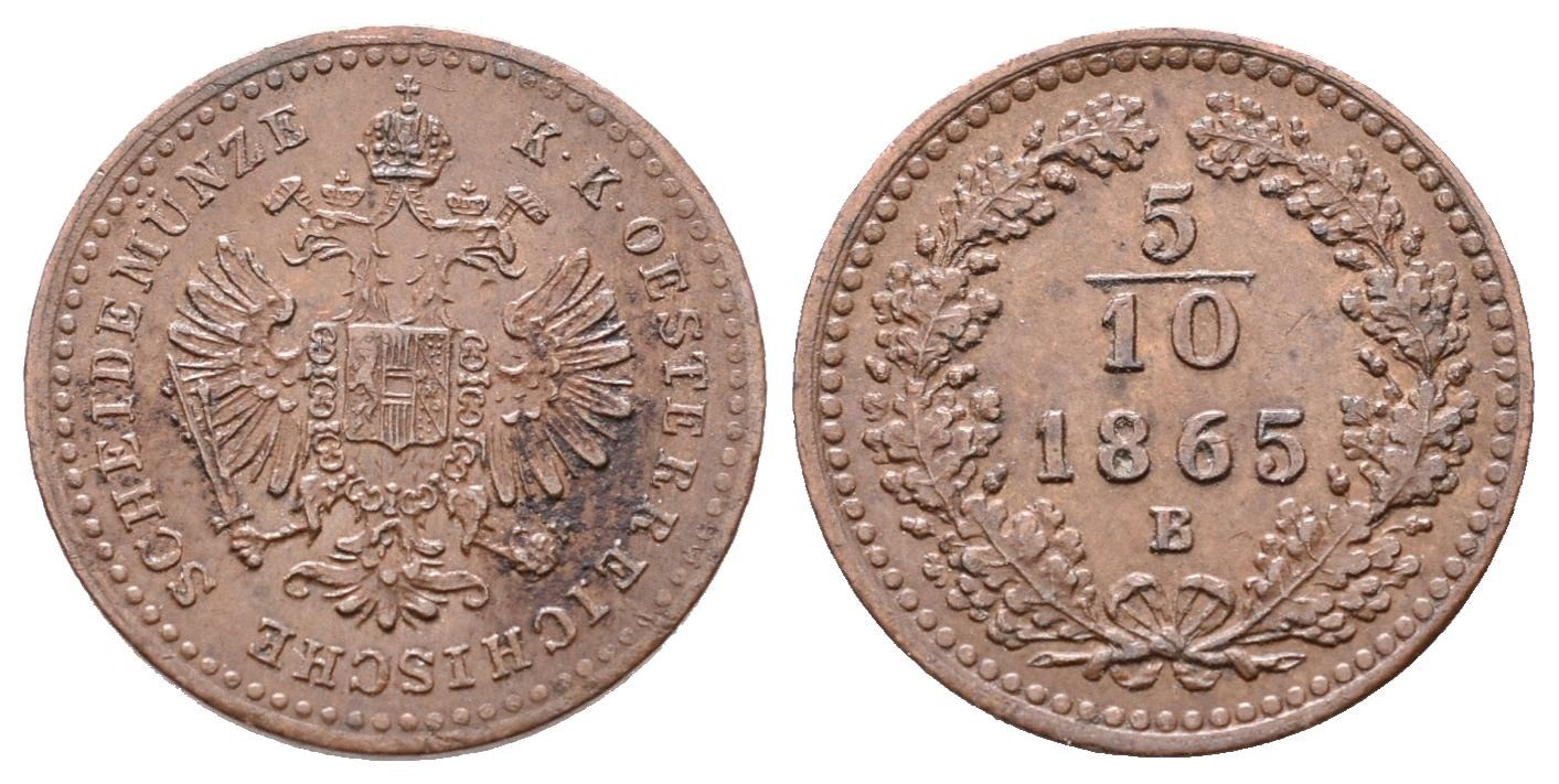 5/10 Krejcar 1865 B