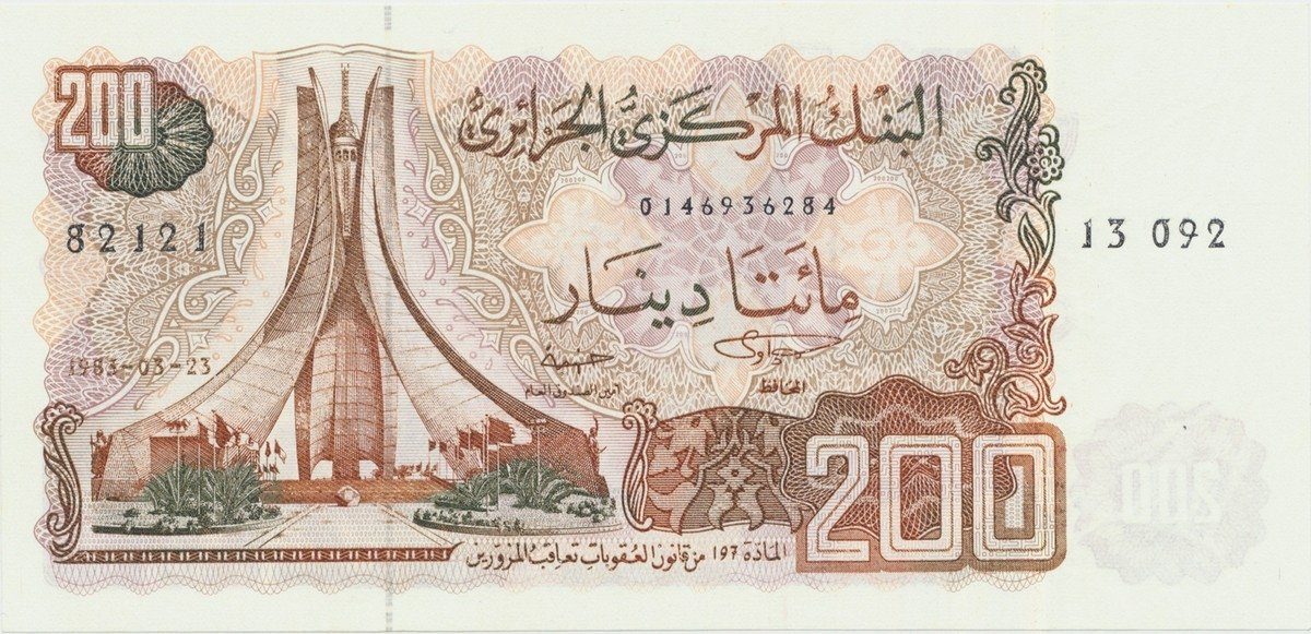 Alžírsko, 200 Dinars 1983, P.135a