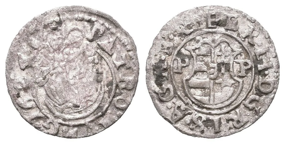 Denár 1624 PP, Bratislava, Husz.1207, oxidace_R! — 1