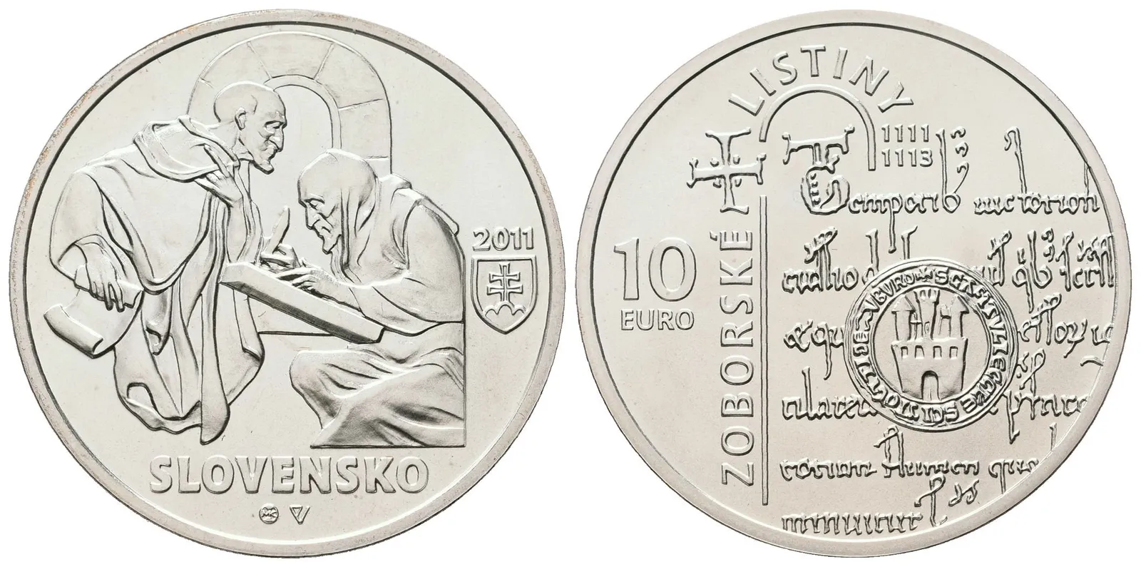 10 Euro 2011 - Zoborské listiny, běžná kvalita