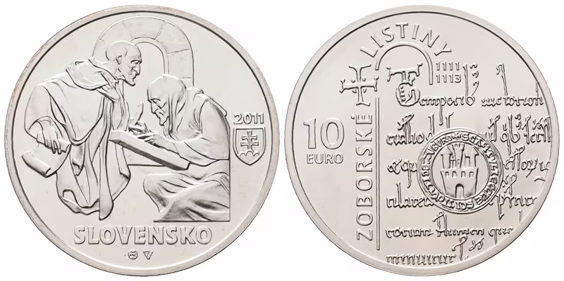 10 Euro 2011 - Zoborské listiny, běžná kvalita