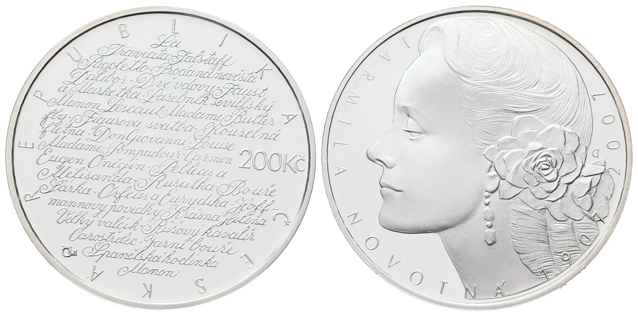 200 Kč 2007 - Jarmila Novotná, PROOF