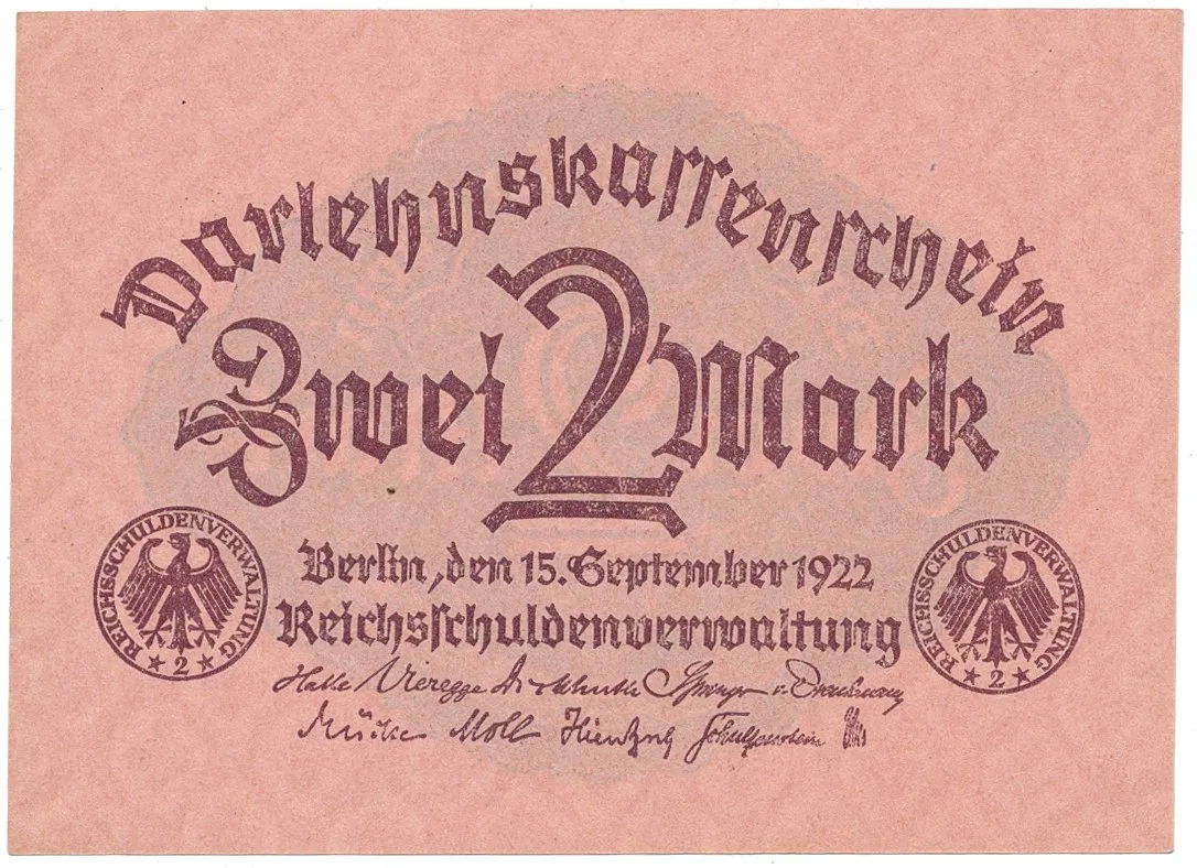 Německo, 2 Mark 1922, Ro.74