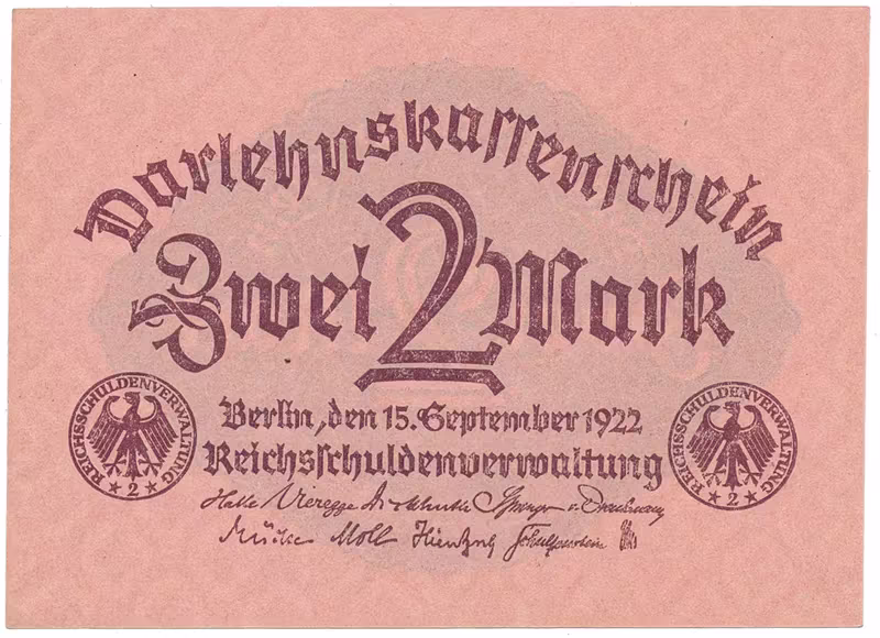 Německo, 2 Mark 1922, Ro.74