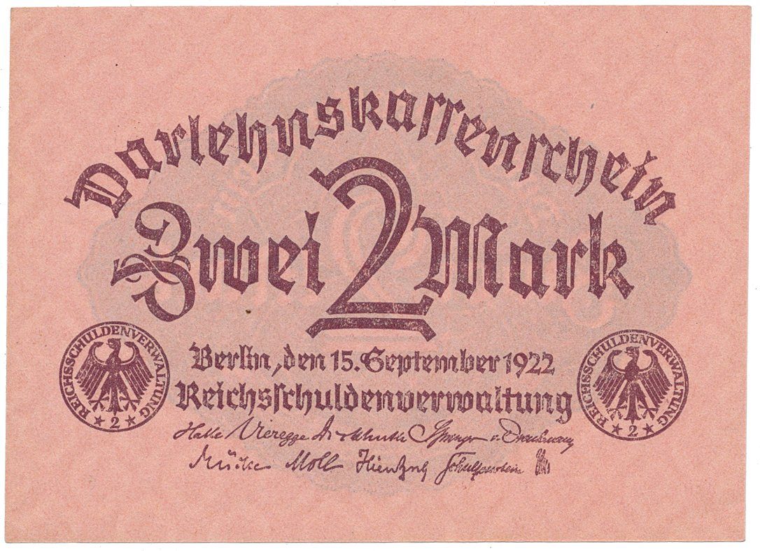 Německo, 2 Mark 1922, Ro.74