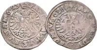 3 Krejcar 1628, 1629, Praha-Hübmer, Hal.760, patina, ned._2 ks — 2