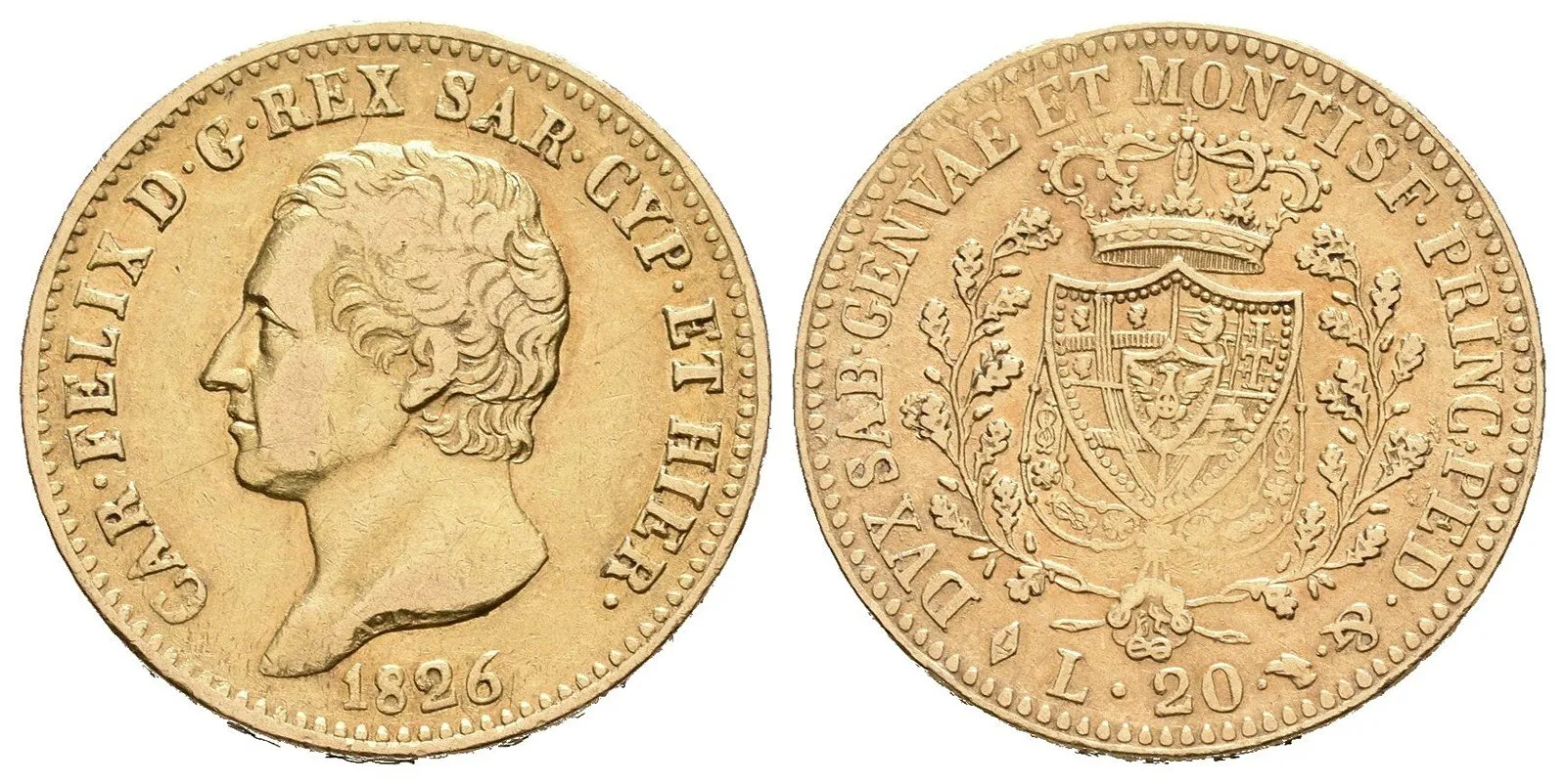 Itálie - Sardínie, Carlo Felice, 1821 - 1831 — 1