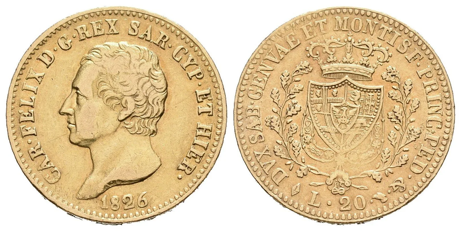 Itálie - Sardínie, Carlo Felice, 1821 - 1831 — 1