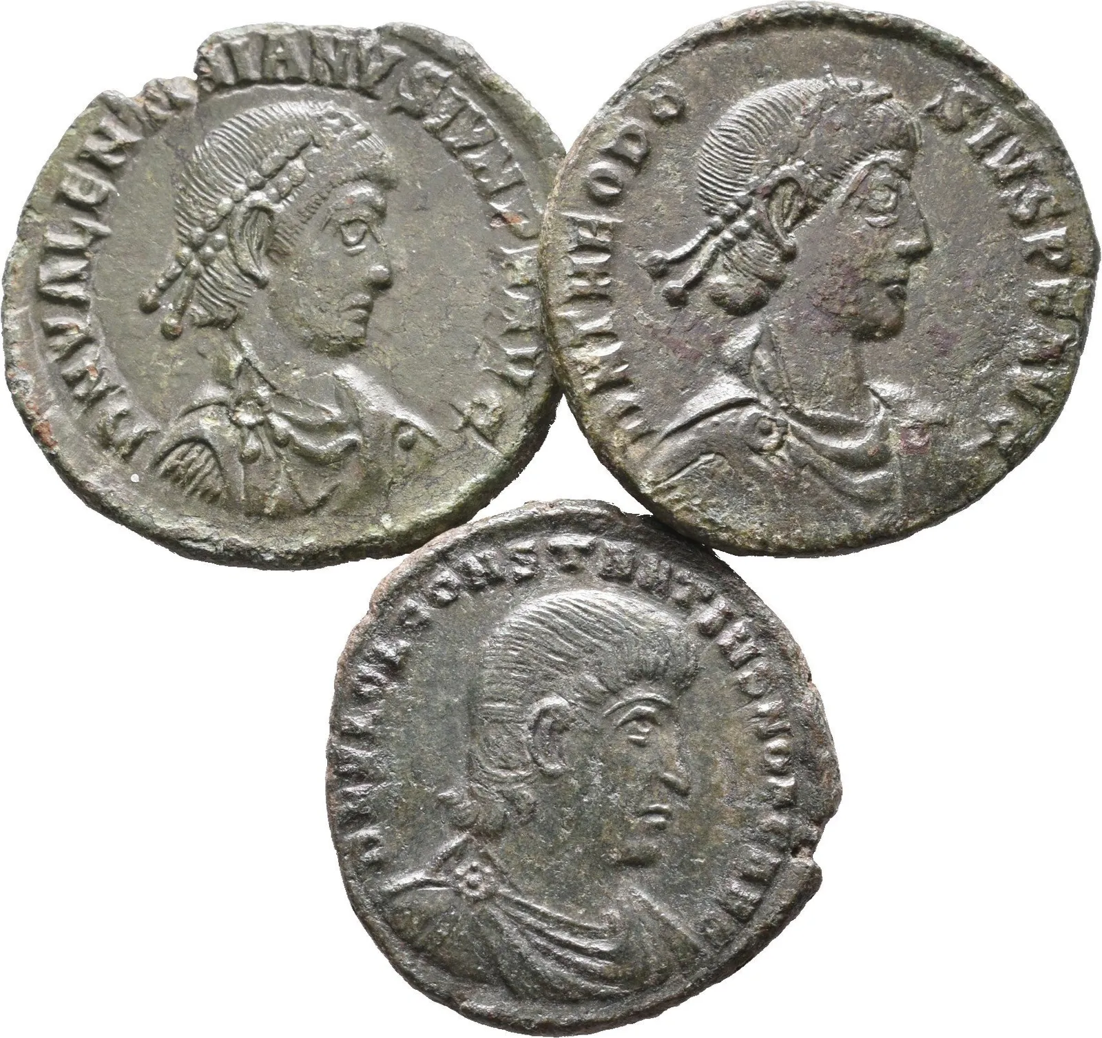 Soubor bronzových mincí Constantina II., Constantinopolis, FELT TEMP REPARATIO, — 1