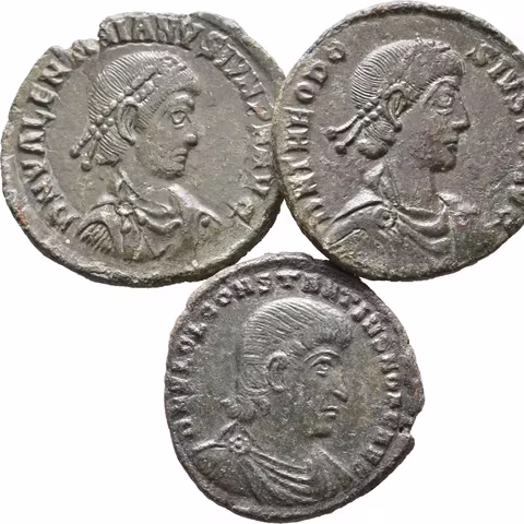 Soubor bronzových mincí Constantina II., Constantinopolis, FELT TEMP REPARATIO,