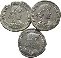 Soubor bronzových mincí Constantina II., Constantinopolis, FELT TEMP REPARATIO, — 1