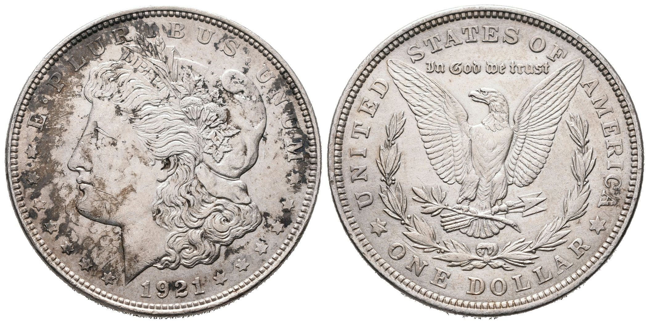 1 Dollar 1921 - Morgan, Ag 0,900 (26,73 g)
