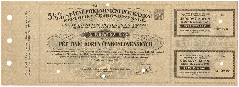Státní pokladniční poukázky, 1919 - 1939 — 1
