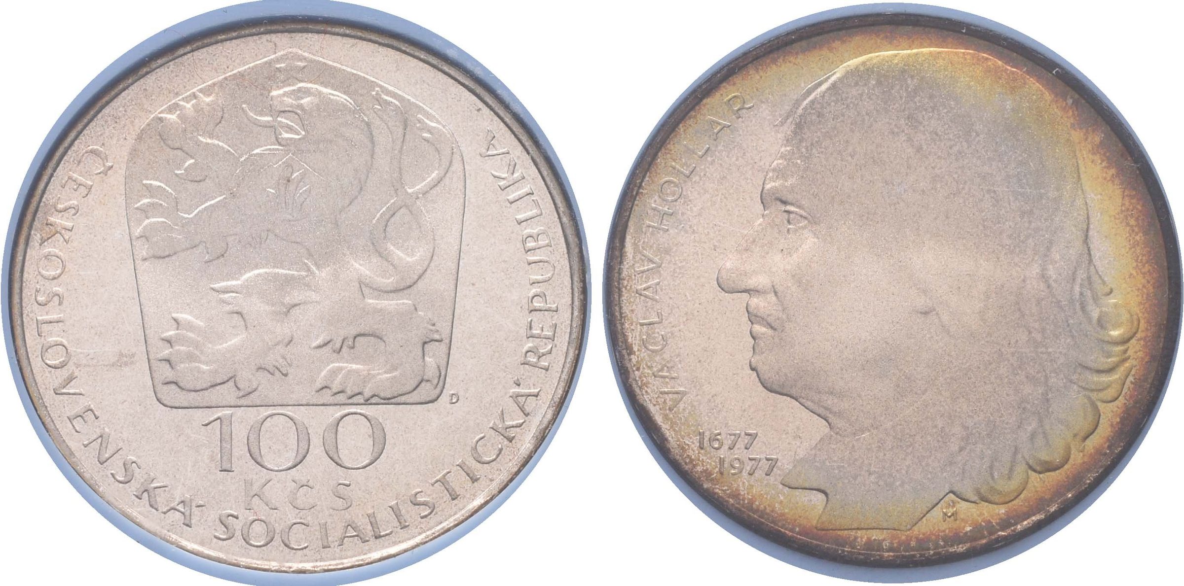 100 Kčs 1977 - Václav Hollar, PROOF