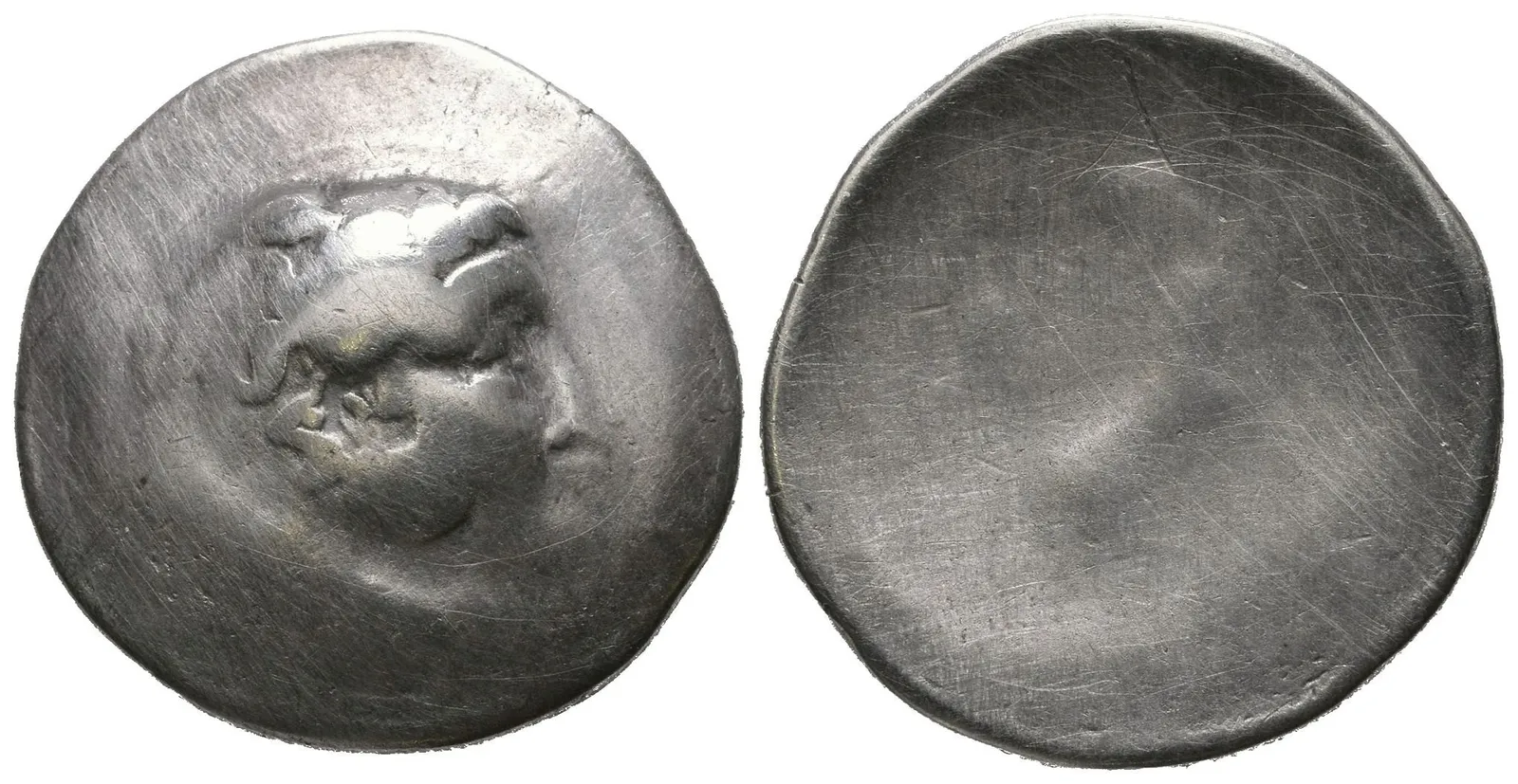 Tetradrachma, typ Phillip III., Silně stylizovaná hlava / Stylizovaný Zeus — 1