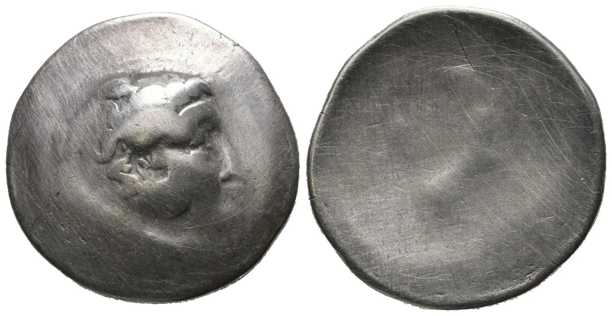 Tetradrachma, typ Phillip III., Silně stylizovaná hlava / Stylizovaný Zeus — 1