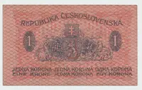 Československo, 1 Koruna 1919, série 109, Hej.7a - fotografie 2