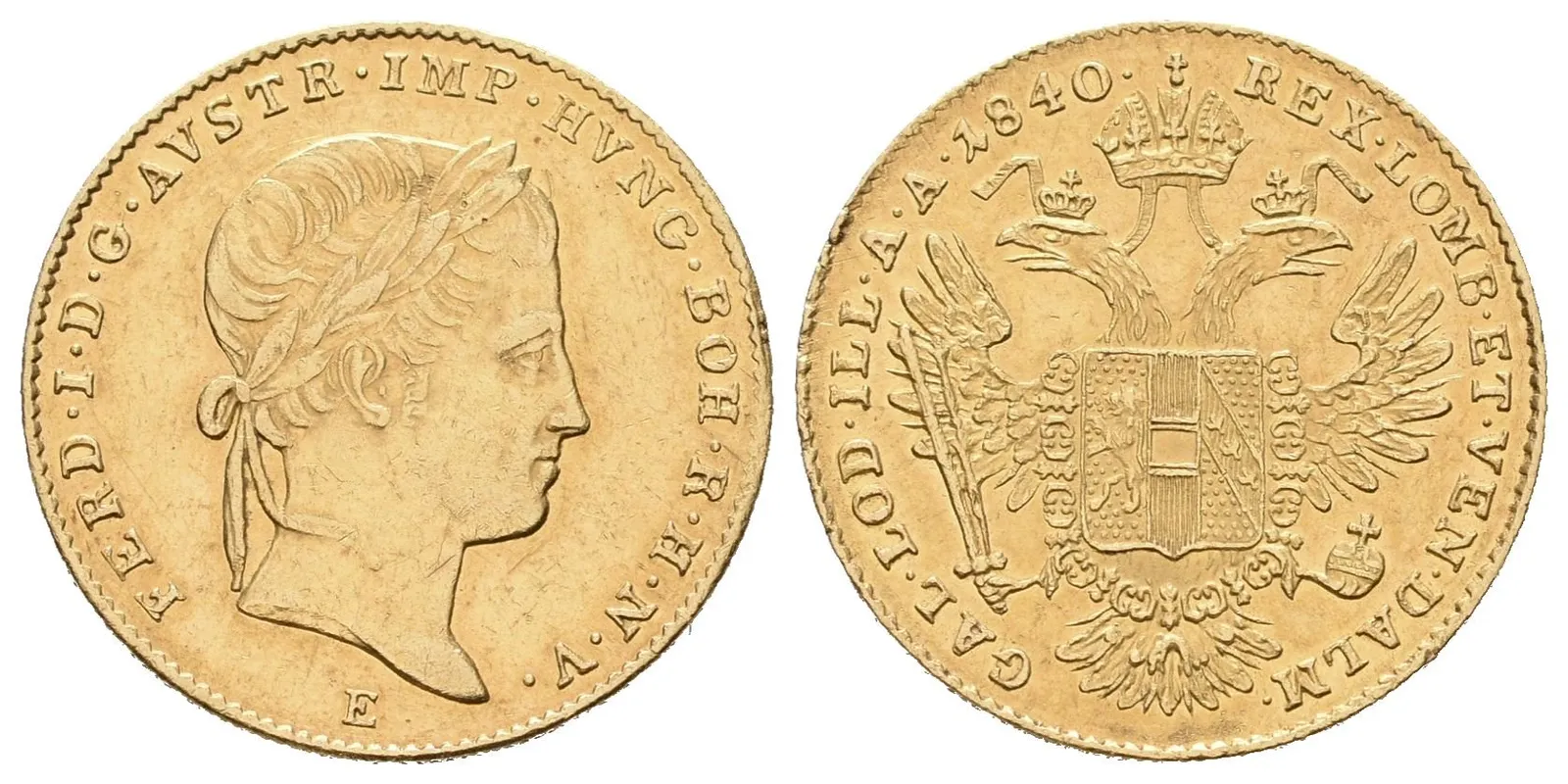 Ferdinand V., Dukát 1840 A, Vídeň