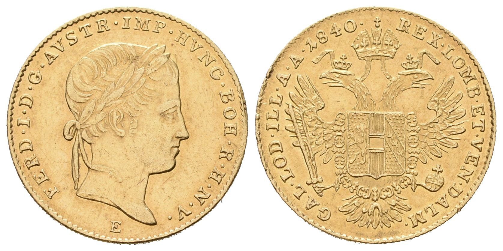 Ferdinand V., Dukát 1840 A, Vídeň