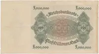 Německo, 5 Millionen Mark 1923, Ro.88 - fotografie 2
