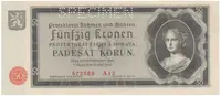 50 Koruna 1940, SPECIMEN, Hej.34a.S1