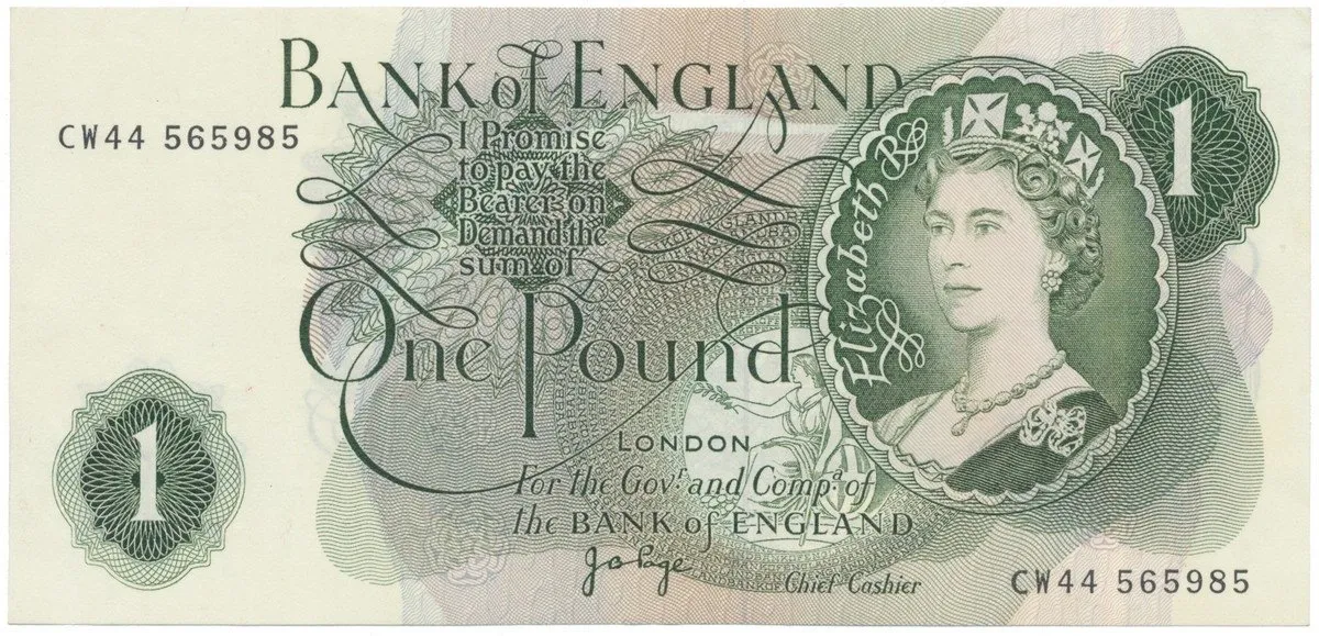 Velká Británie, 1 Pound (1970~1977), Page, P.374g
