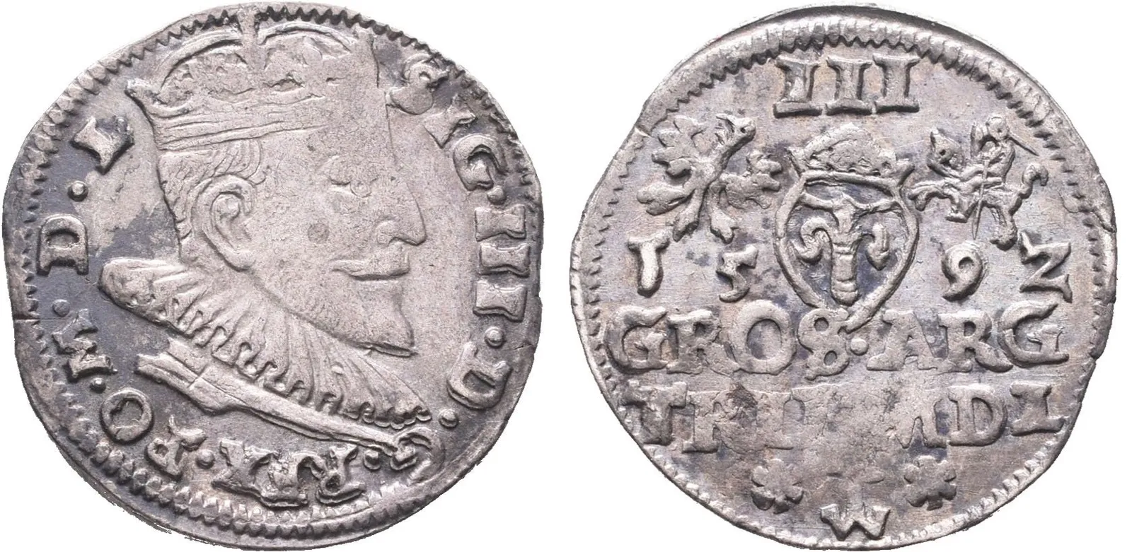 Polsko, III Groš 1592, Vilno