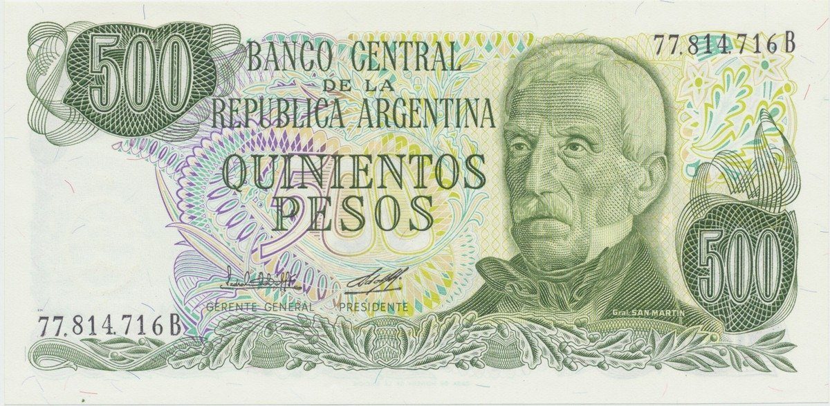Argentina, 500 Pesos (1977~1982), P.303b