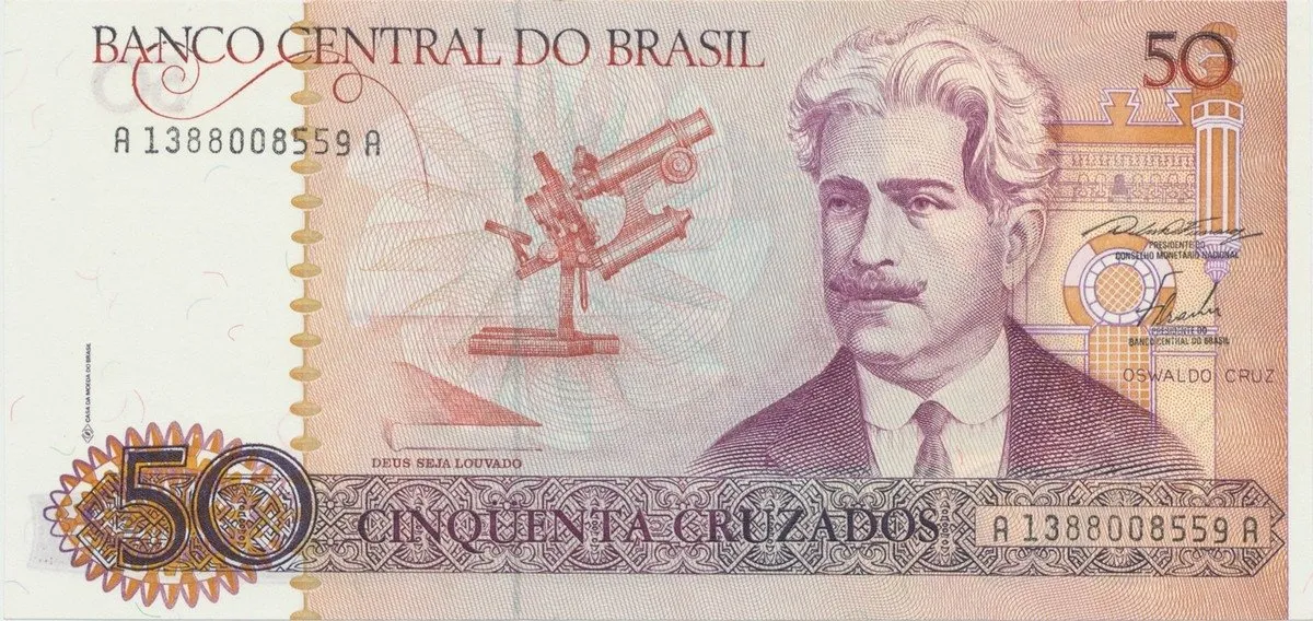 Brazílie, 50 Cruzados (1986), P.210a