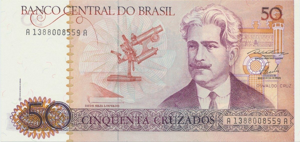 Brazílie, 50 Cruzados (1986), P.210a