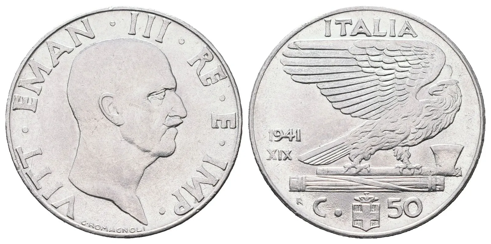 Itálie, 50 Centesimo 1941 R