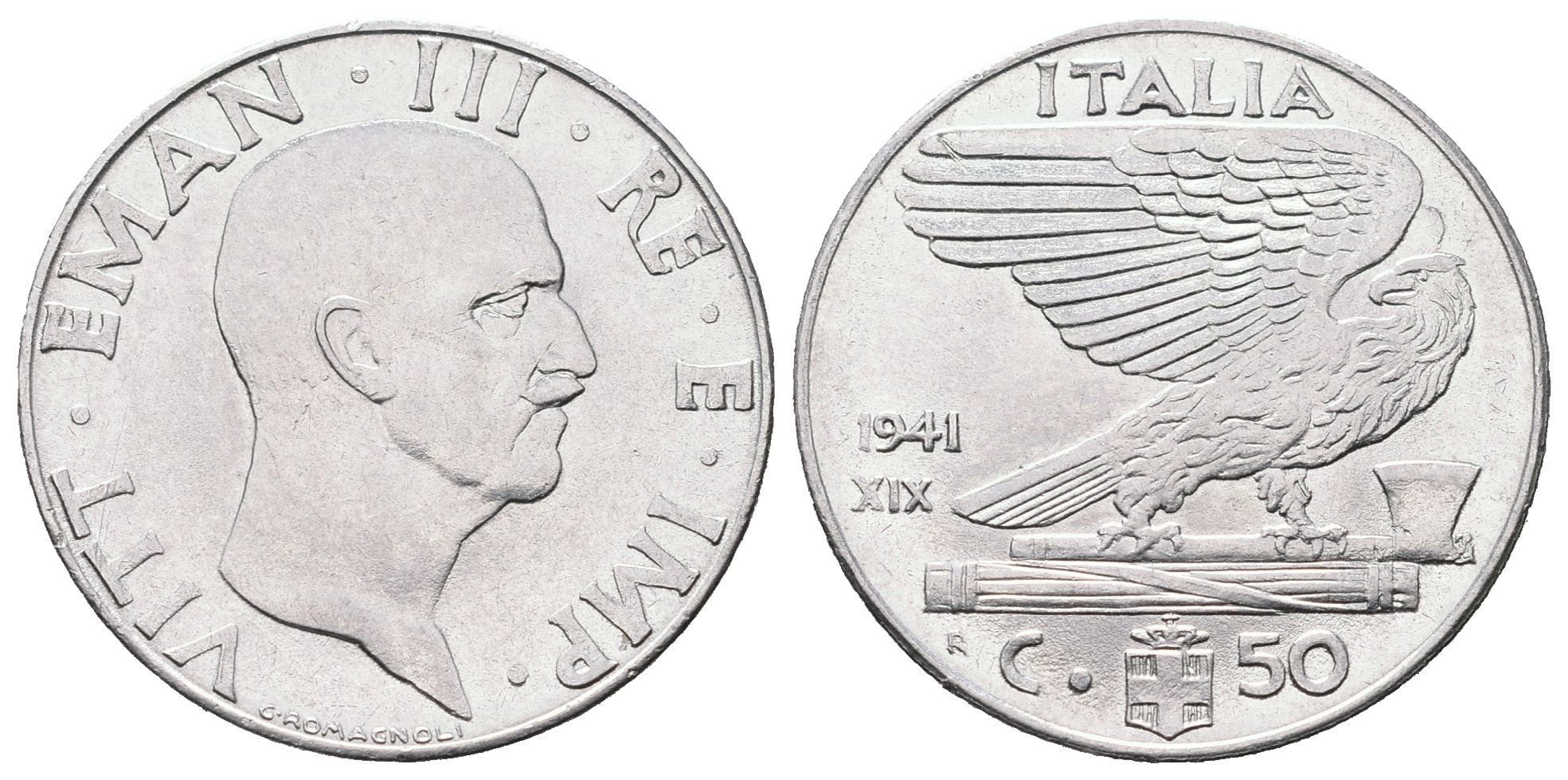 Itálie, 50 Centesimo 1941 R