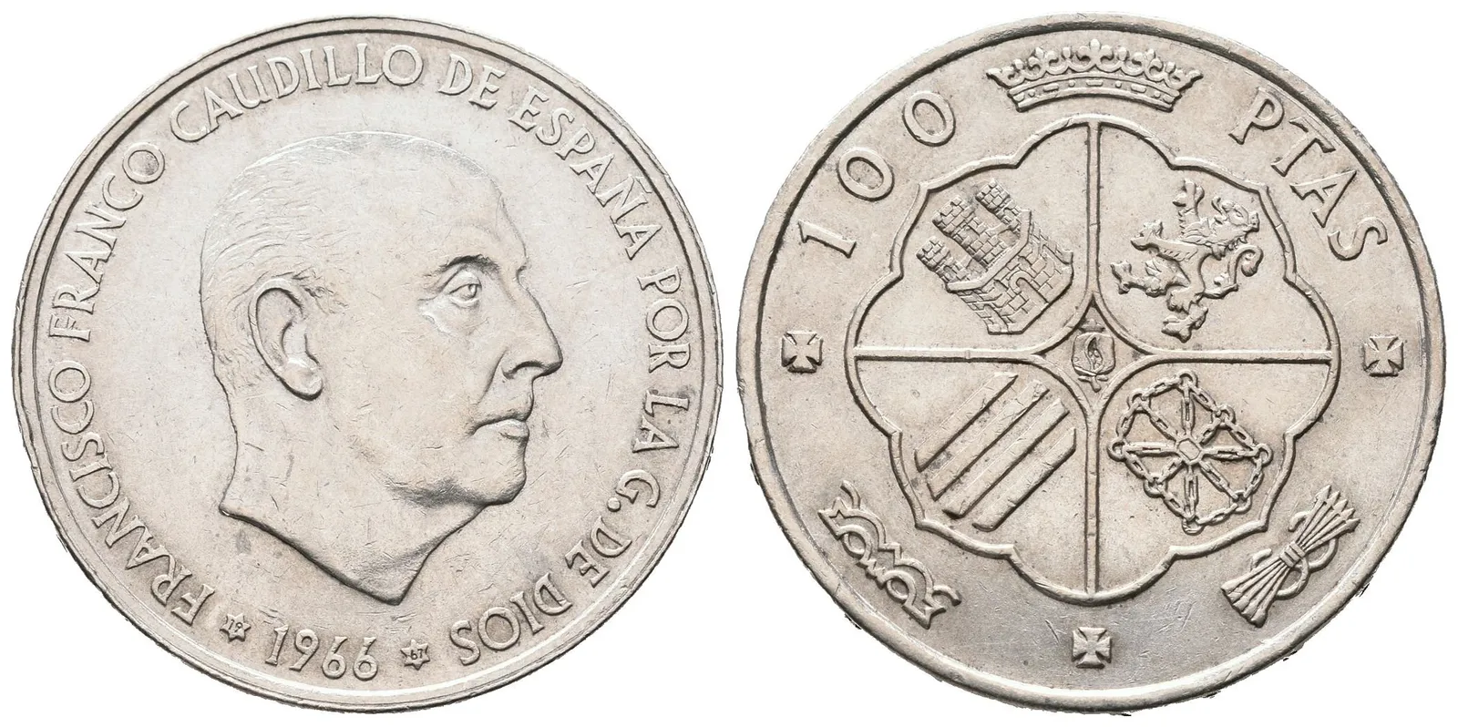 Španělsko, 100 Pesetas 1966