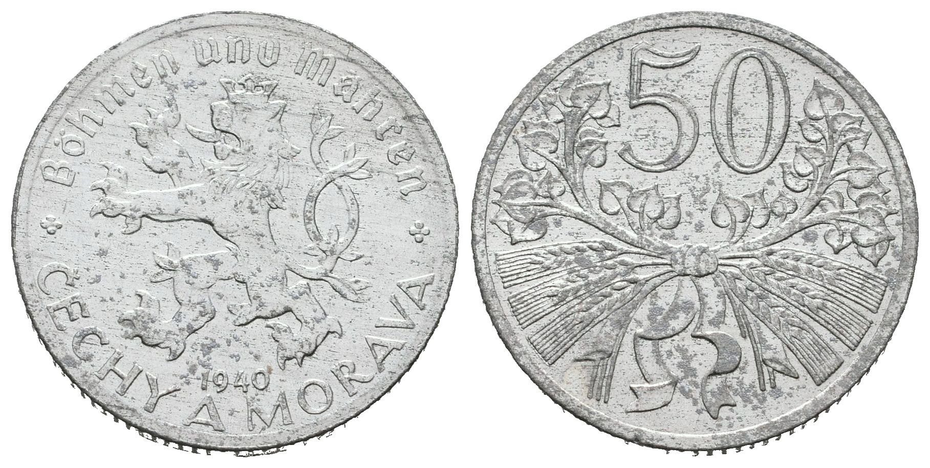 50 Haléř 1940, krásná zachovalost