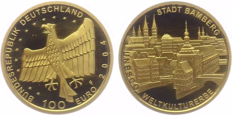 100 EURO 2004 - Město Bamberg - Světové dědictví UNESCO