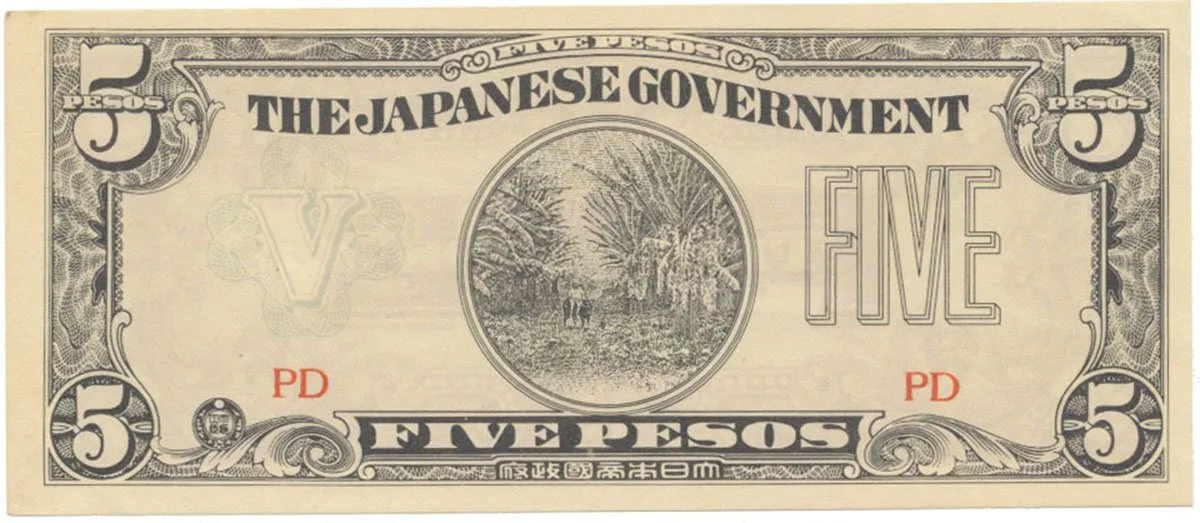 Filipíny - japonská okupace, 5 Pesos (1942), P.107