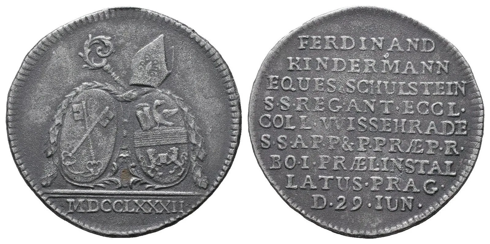 Praha - Vyšehrad, Ferdinand rytíř Kindermann von Schulstein, 1782 - 1801 — 1
