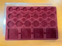 5x Plato potažené sametem s průhledným krytem, 5 kusů - fotografie 5