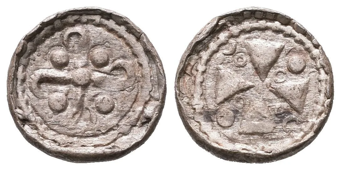 Denár (Sachsenpfennig/Randpfennig), minc. Míšeň nebo Halle, pod. Mol A — 1