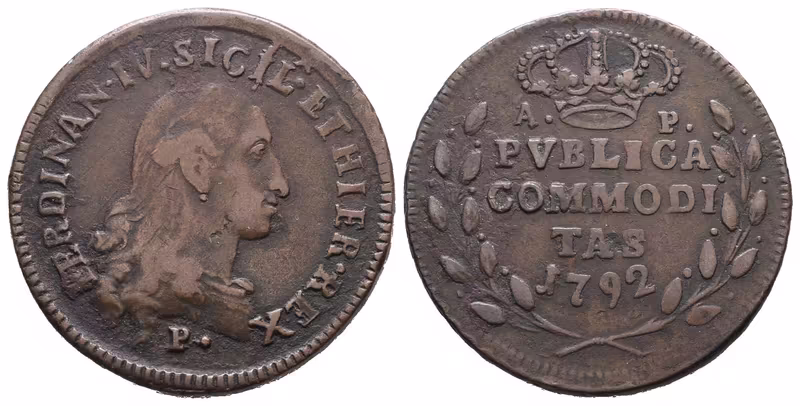 Itálie - Neapol, 3 Tornesi 1792