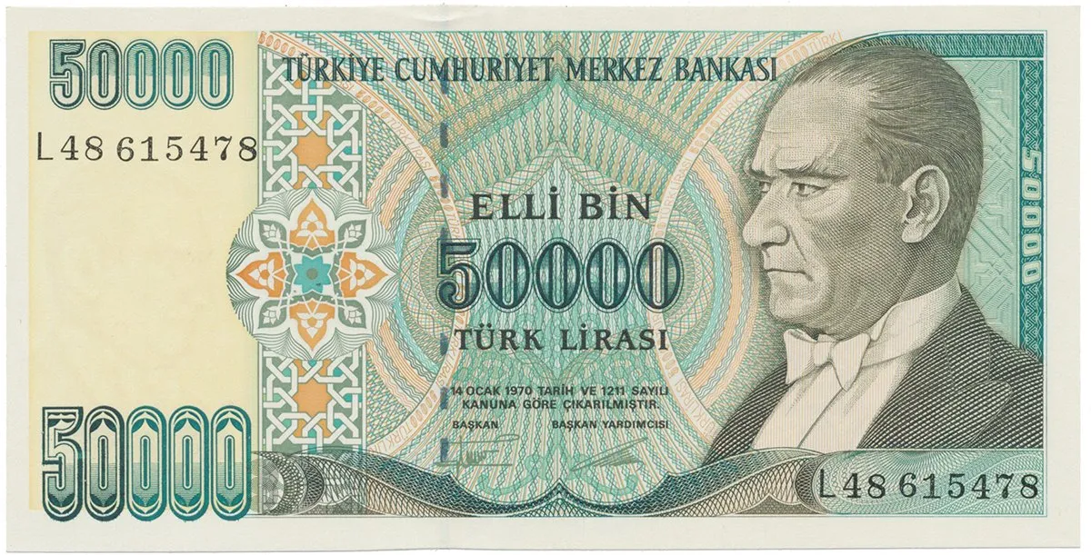 Turecko, 50.000 Lira (1995), P.204